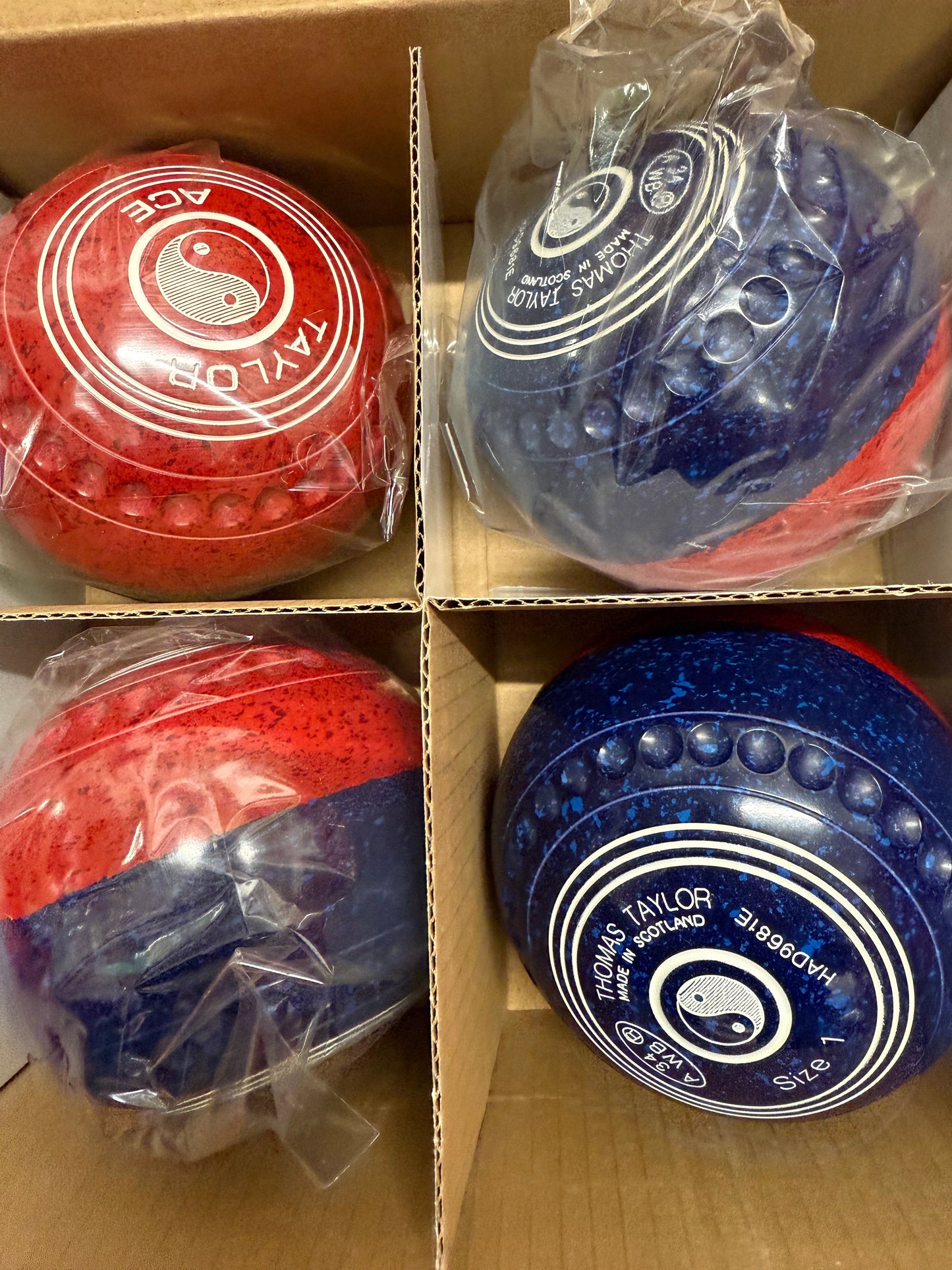 Taylor Ace Lawn Bowls Size 1 Pro Grip 50/50