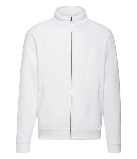Gents Fruit of The Loom White Zipper M, XL & 2XL