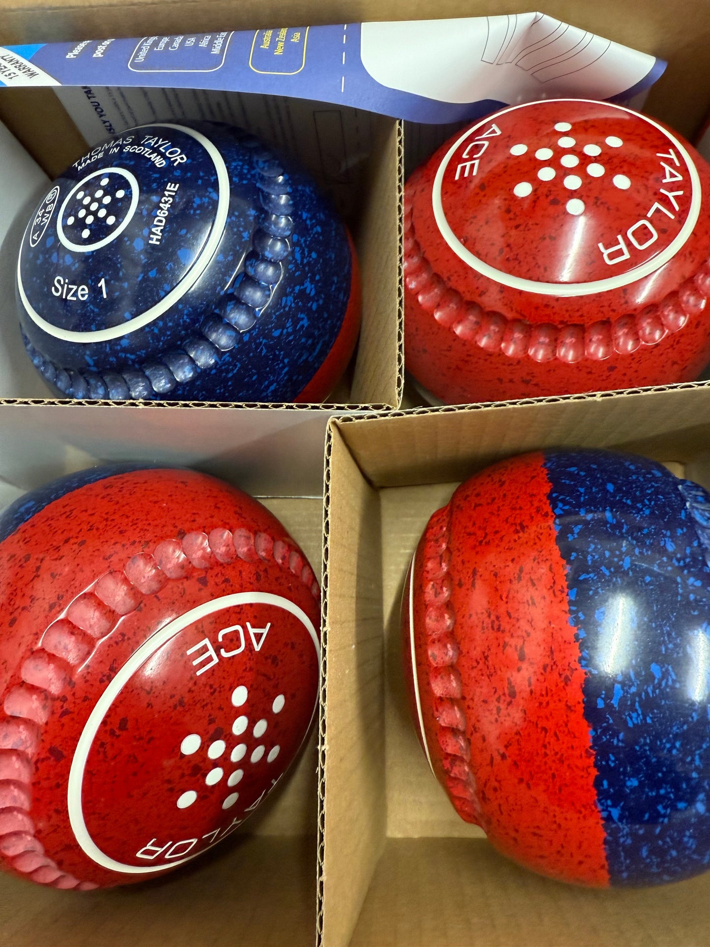 Taylor Ace Lawn Bowls Size 1 Xtreme Grip